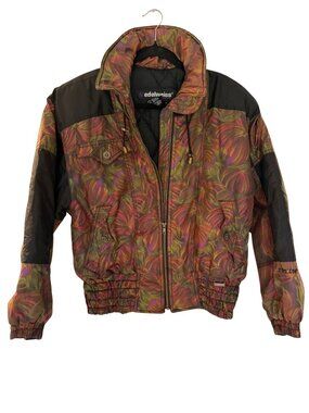Vintage 90s Edelweiss Skiwear Floral Colorblock Ski Jacket Women’s M